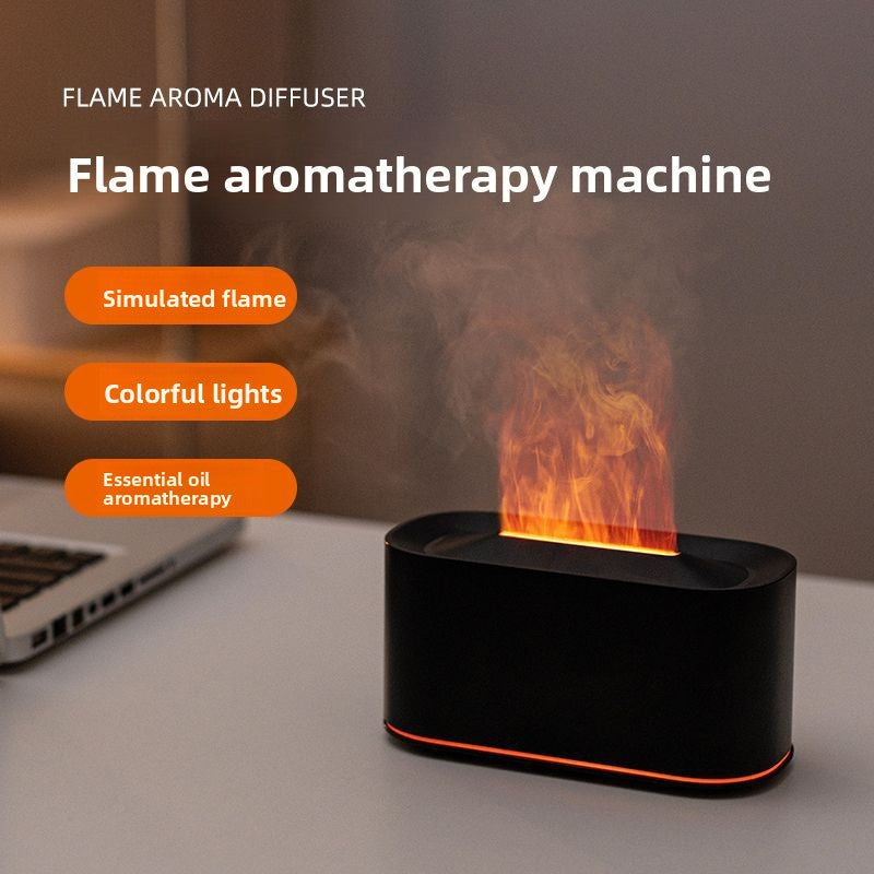 Humidificador aromaterapia llama de colores con luz ambiente