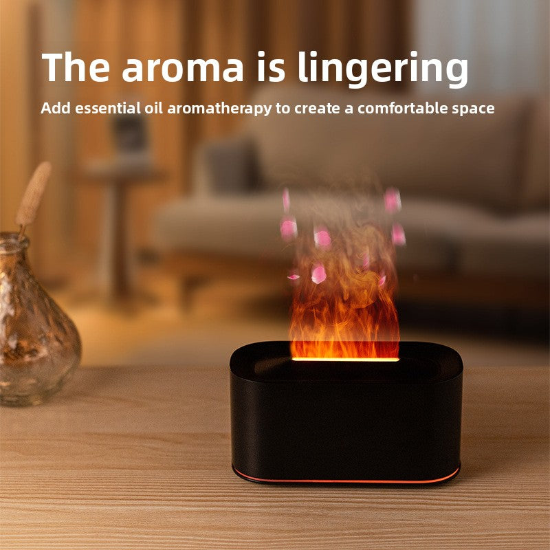Humidificador aromaterapia llama de colores con luz ambiente