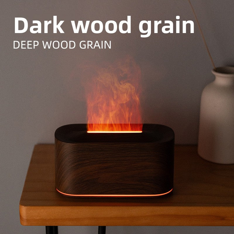 Humidificador aromaterapia llama de colores con luz ambiente