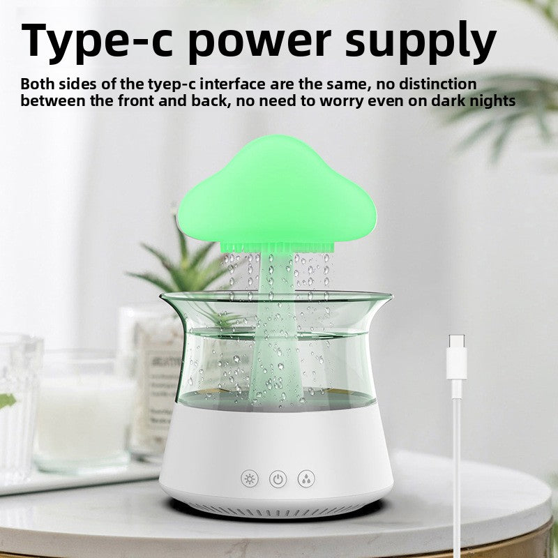 Humidificador nube de lluvia con luz LED