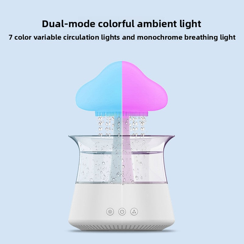 Humidificador nube de lluvia con luz LED