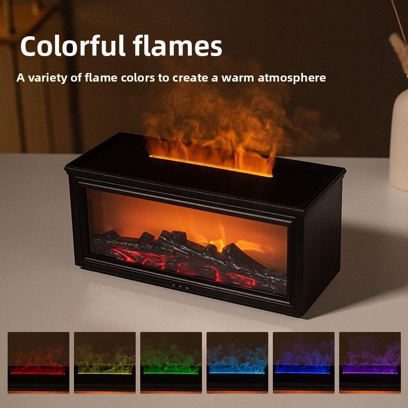 Humidificador aromaterapia retro con efecto chimenea