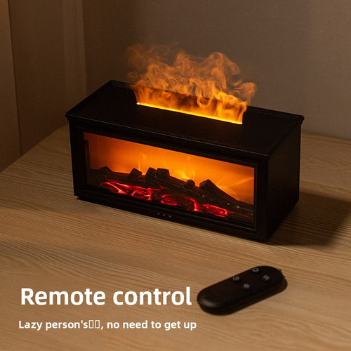 Humidificador aromaterapia retro con efecto chimenea