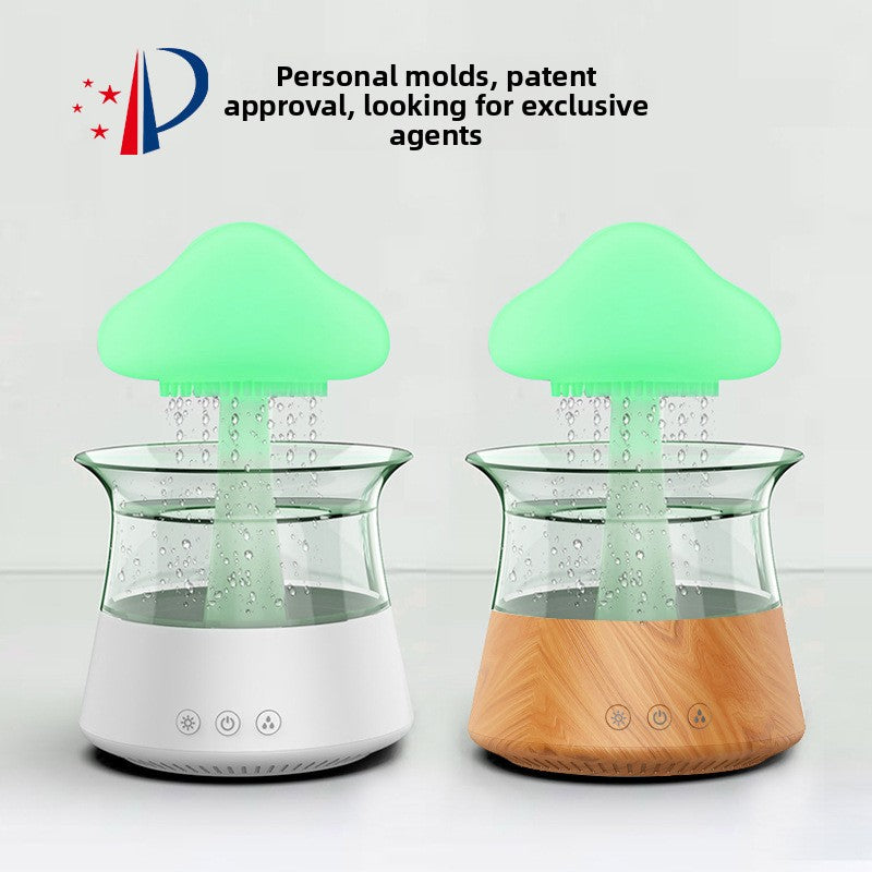 Humidificador nube de lluvia con luz LED